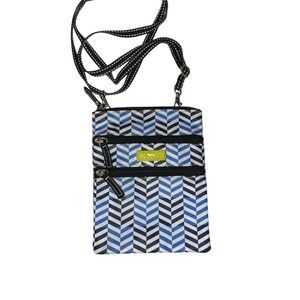 Scout Women's Blue Geometric Chevron Crossbody Bag with Adjustable Strap